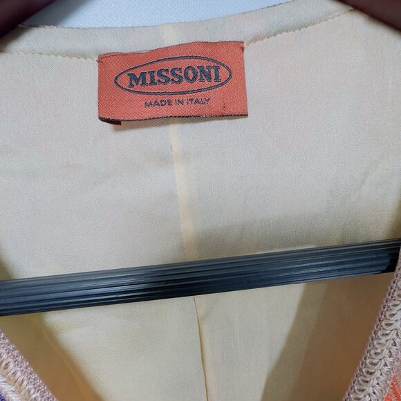 Missoni Italy Multicolor Zigzag Knit Long Sleeve Dress Rayon Silk Lined Small - Picture 7 of 16